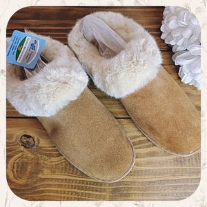 ⏰GONE 3/20!! MySlippers Suede Memory Foam House Shoes size 9
